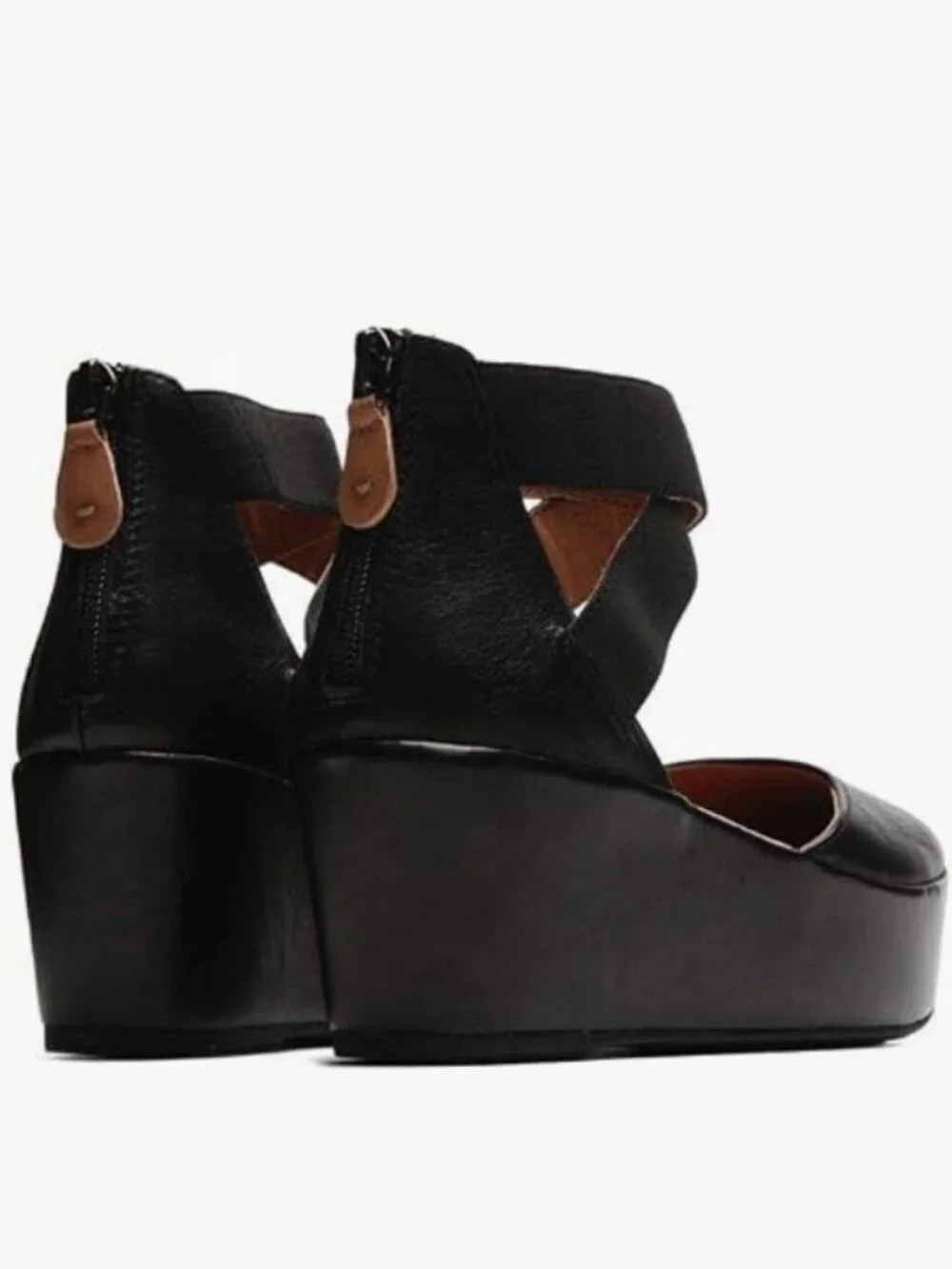Nyssa Platform Wedge with Elastic Ankle Straps